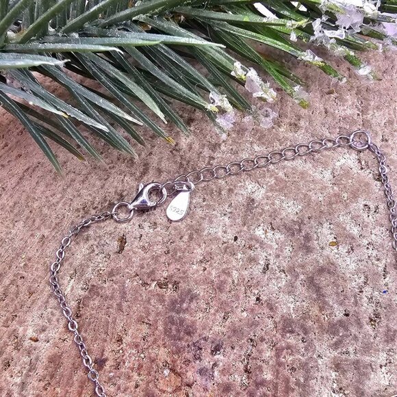 Nature Rainbow Flashy Ammolite Inlay 925 Bracelet - Picture 7 of 9